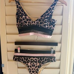 Agent Provocateur Black and Pink Bikini Swimwear